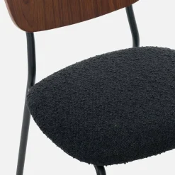 2er-Set Stühle mit strukturiertem Bouclé-Sitz