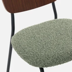 2er-Set Stühle mit strukturiertem Bouclé-Sitz
