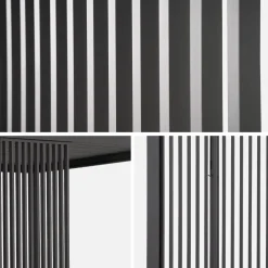 3er-Set vertikale Lamellenwände 100 cm für bioklimatische Pergola Triomphe
