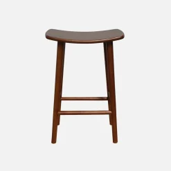2er-Set Vintage Barhocker aus Heveaholz 68 cm