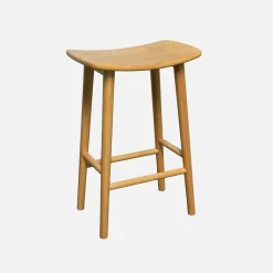 2er-Set Vintage Barhocker aus Heveaholz 68 cm