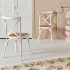 2er-Set Vintage Bistrostuhl aus Holz