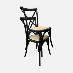 2er-Set Vintage Bistrostuhl aus Holz