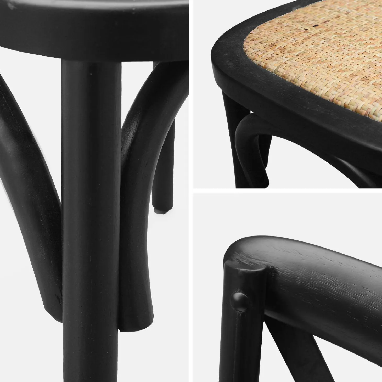 2er-Set Vintage Bistrostuhl aus Holz