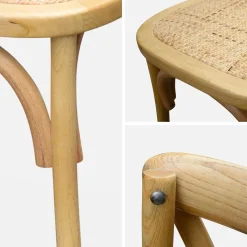 2er-Set Vintage Bistrostuhl aus Holz