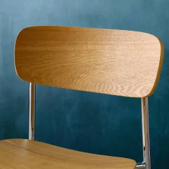 2er-Set Vintage Stühle aus Metall und Sperrholz
