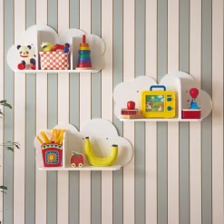 3er-Set Wandregale Wolke für Kinderzimmer