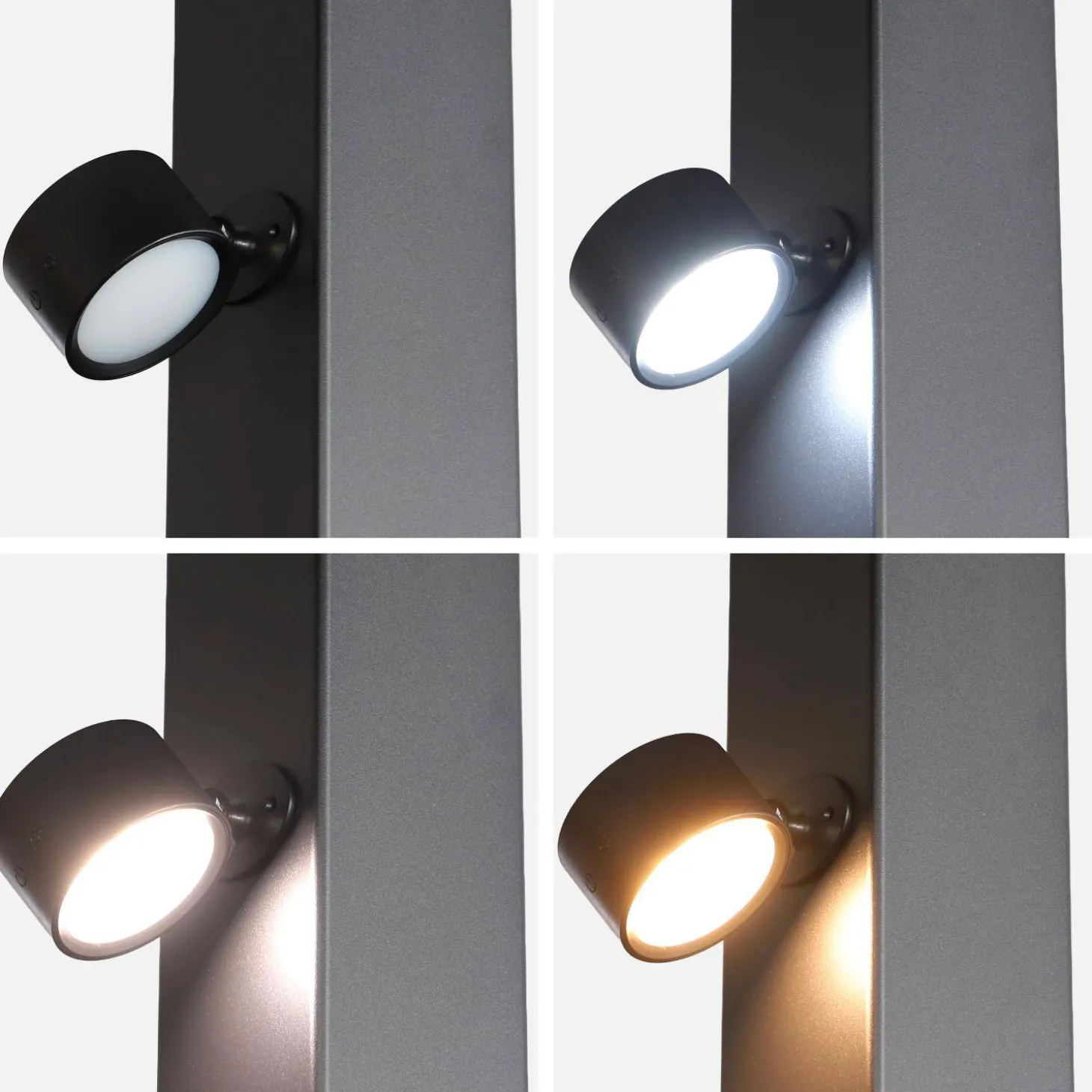 2er-Set wiederaufladbare Lampen für eine Pergola