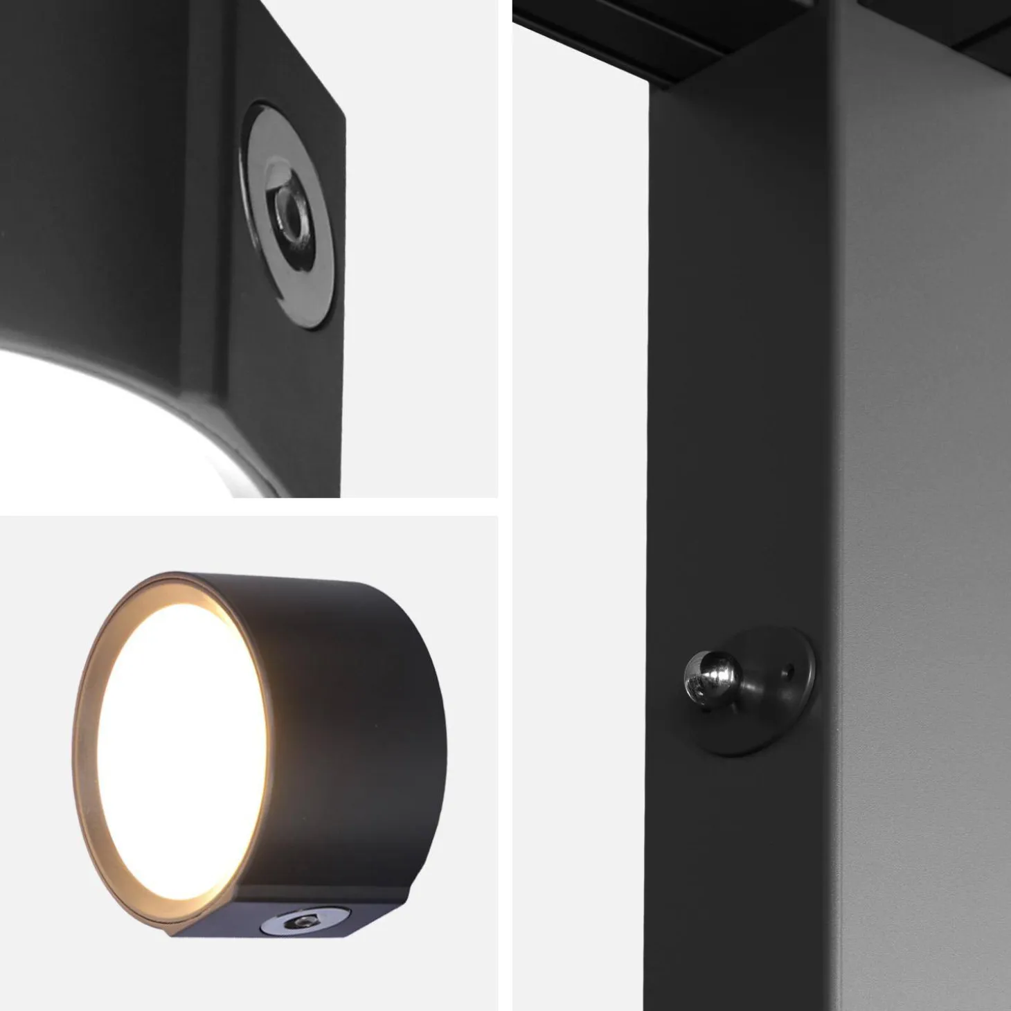 2er-Set wiederaufladbare Lampen für eine Pergola