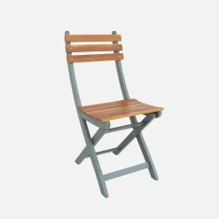 4er-Set zusammenklappbare Gartenstühle aus Akazienholz