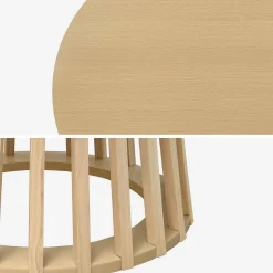 Esstisch mit Holzlook, Beine aus Tannenholz, 4 Sitze