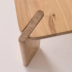 Exotischer quadratischer Couchtisch aus Massivholz