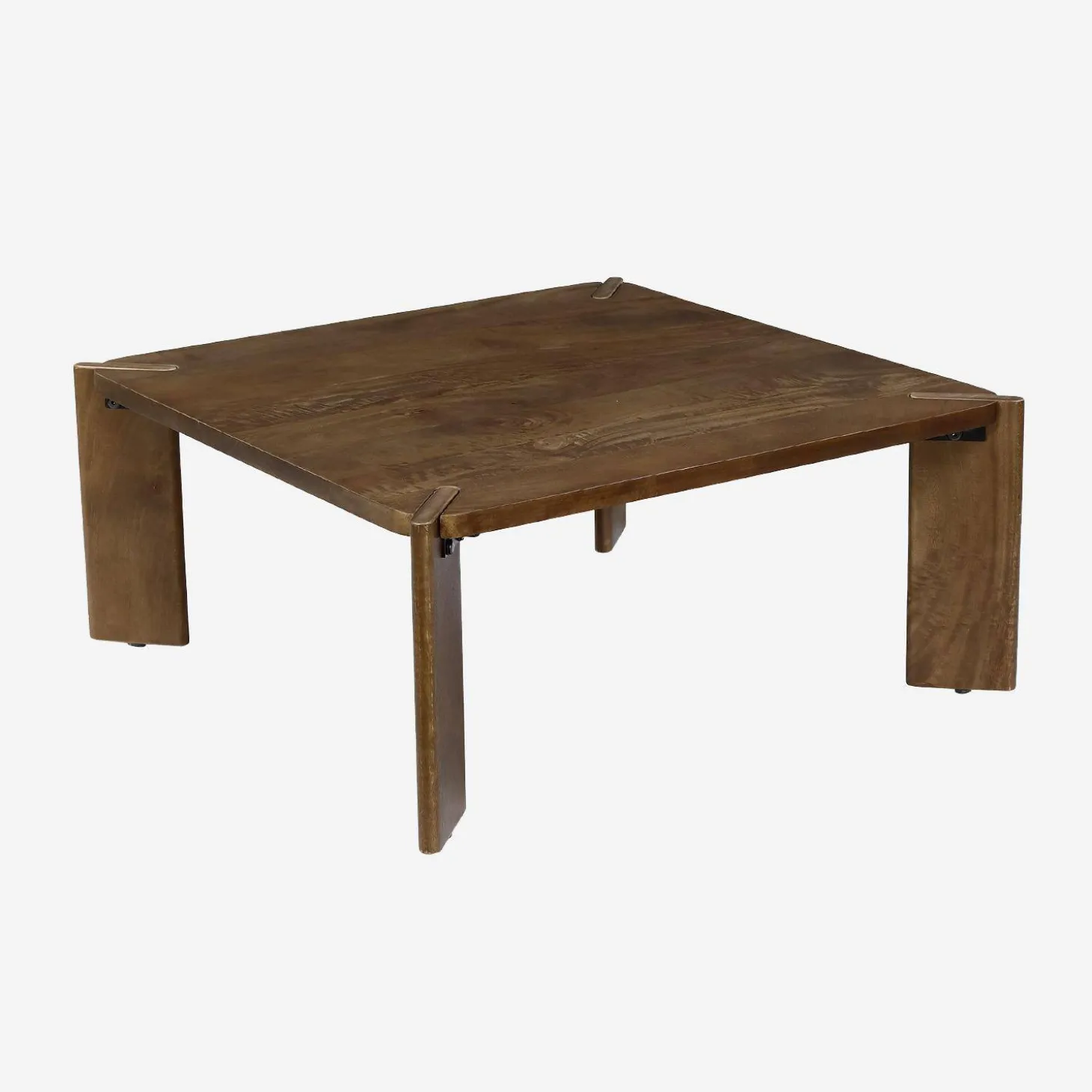 Exotischer quadratischer Couchtisch aus Massivholz