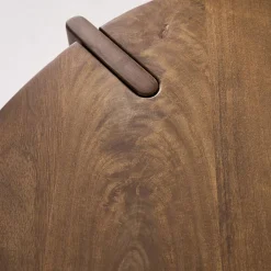 Exotischer runder Couchtisch aus Massivholz
