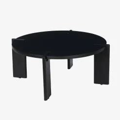 Exotischer runder Couchtisch aus Massivholz