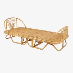 Exotisches Kinderbett 90 x 190 cm aus Rattan