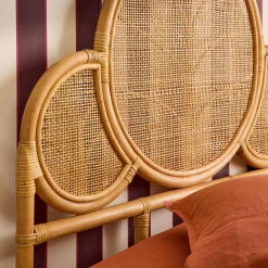 Exotisches Kopfteil aus Rattan für Kinderzimmer 90 x 100 cm
