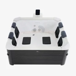 Fester Whirlpool 6 Personen Hydromassage, 4 Kissen Abdeckplane inbegriffen 160 cm