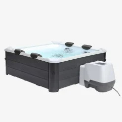 Fester Whirlpool 6 Personen Hydromassage, 4 Kissen Abdeckplane inbegriffen 160 cm