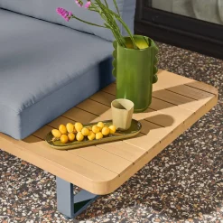 Gartenbank aus Akazienholz und Aluminium für 2 Personen