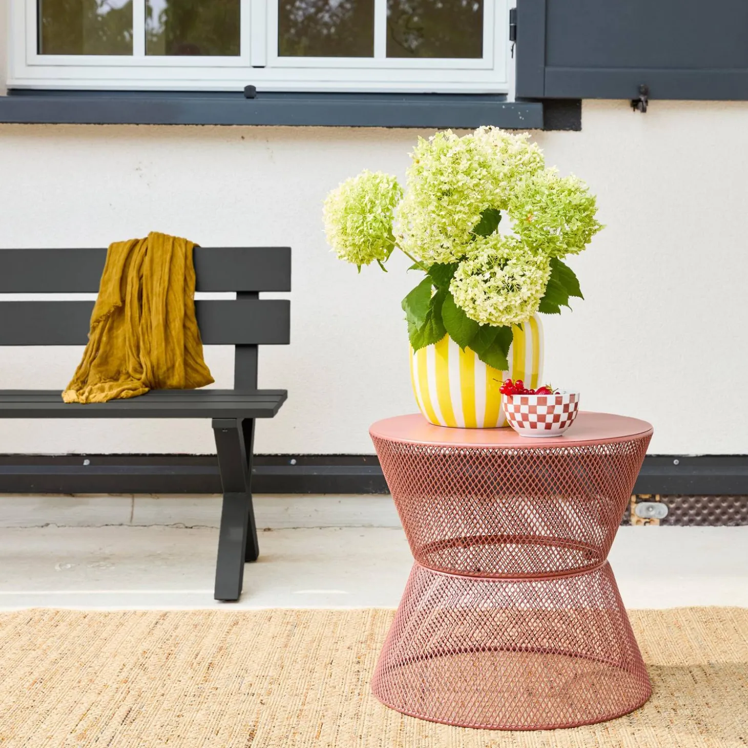 Gartenbank aus Aluminium 2-Sitzer