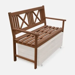 Gartenbank aus Holz 120x60 cm