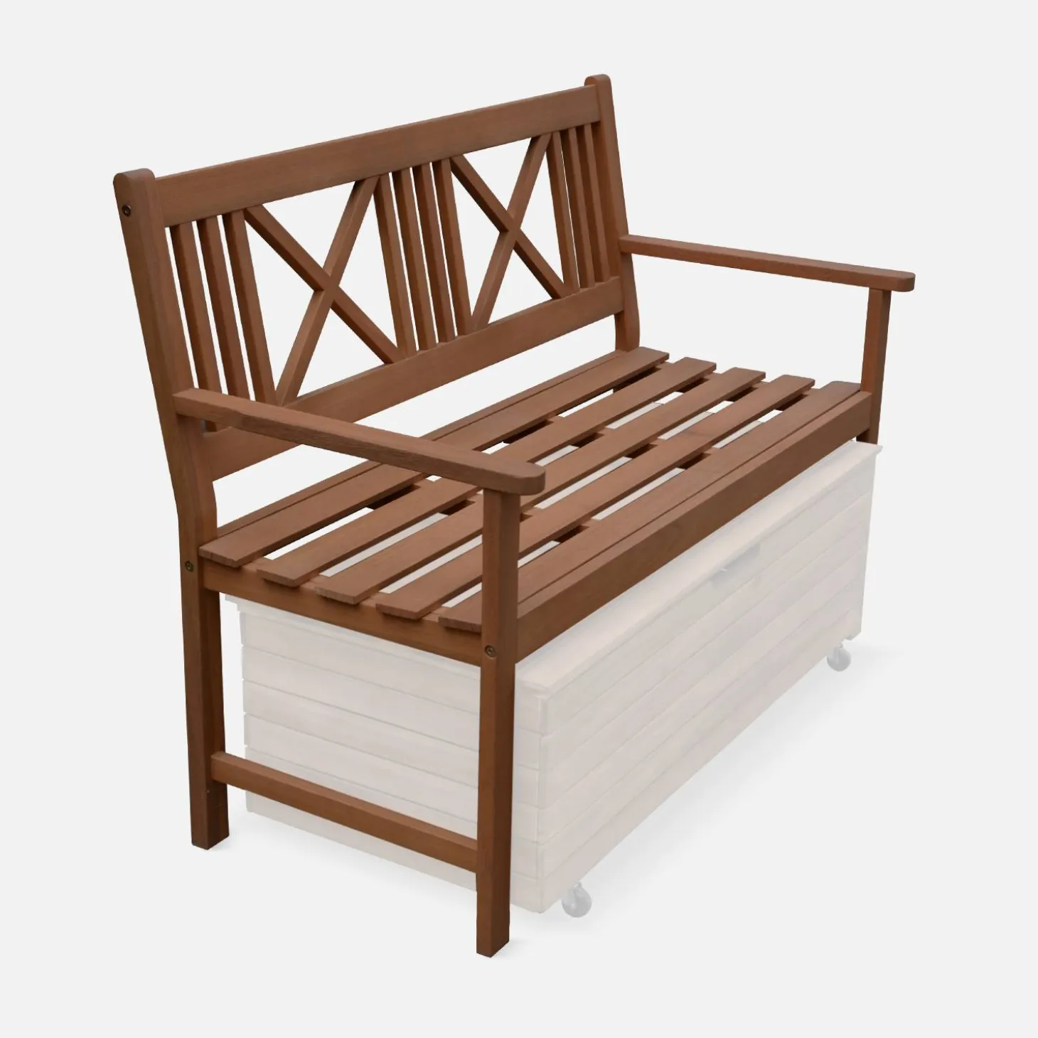 Gartenbank aus Holz 120x60 cm
