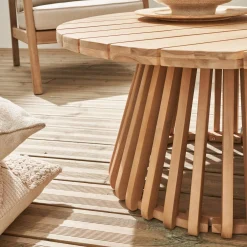 Garten-Couchtisch aus Akazienholz Ø80cm