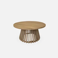 Garten-Couchtisch aus Akazienholz Ø80cm
