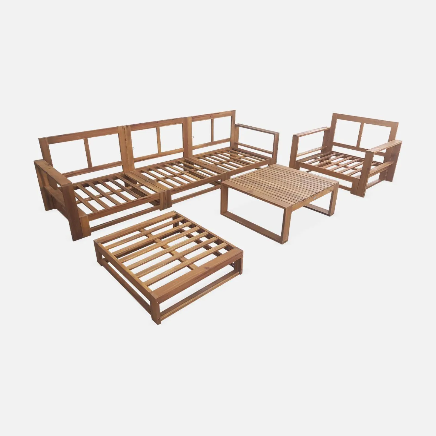 Gartengarnitur aus Holz 5 Sitze - Mendoza
