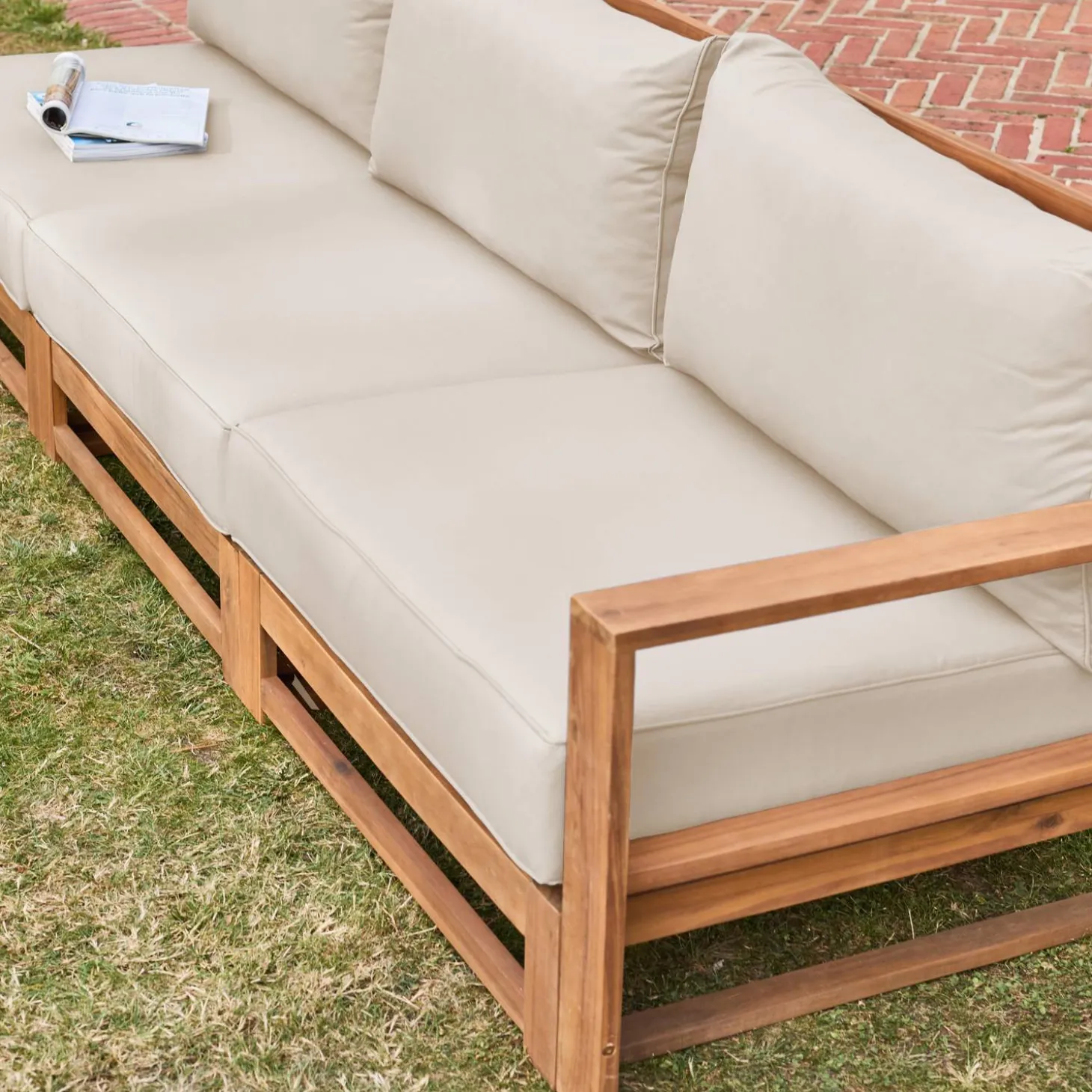Gartengarnitur aus Holz 5 Sitze - Mendoza