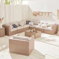 Gartengarnitur aus Polyrattan 8-10 Personen