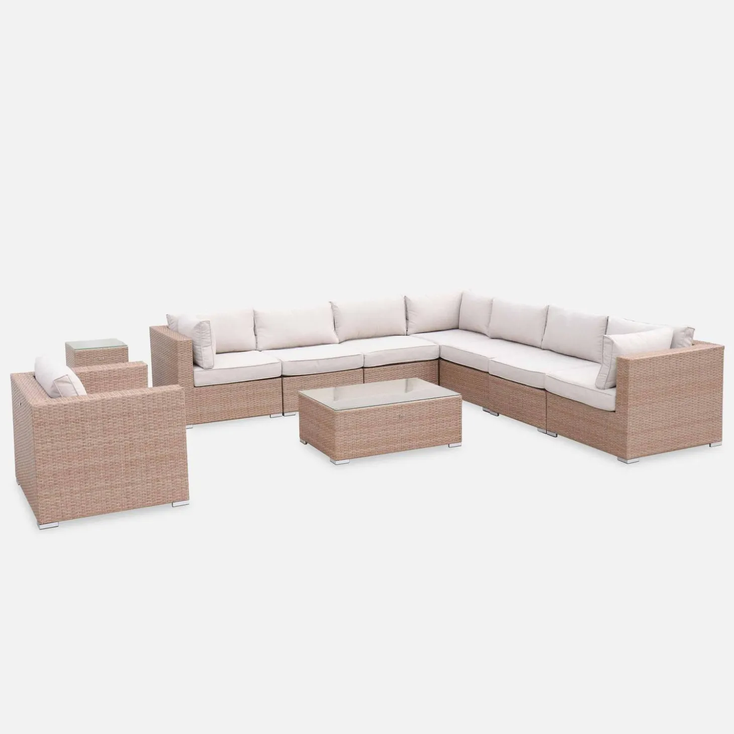 Gartengarnitur aus Polyrattan 8-10 Personen