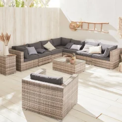 Gartengarnitur aus Polyrattan 8-10 Personen