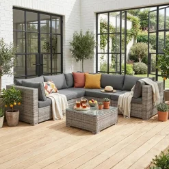 Gartengarnitur aus Polyrattan - 5 Plätze