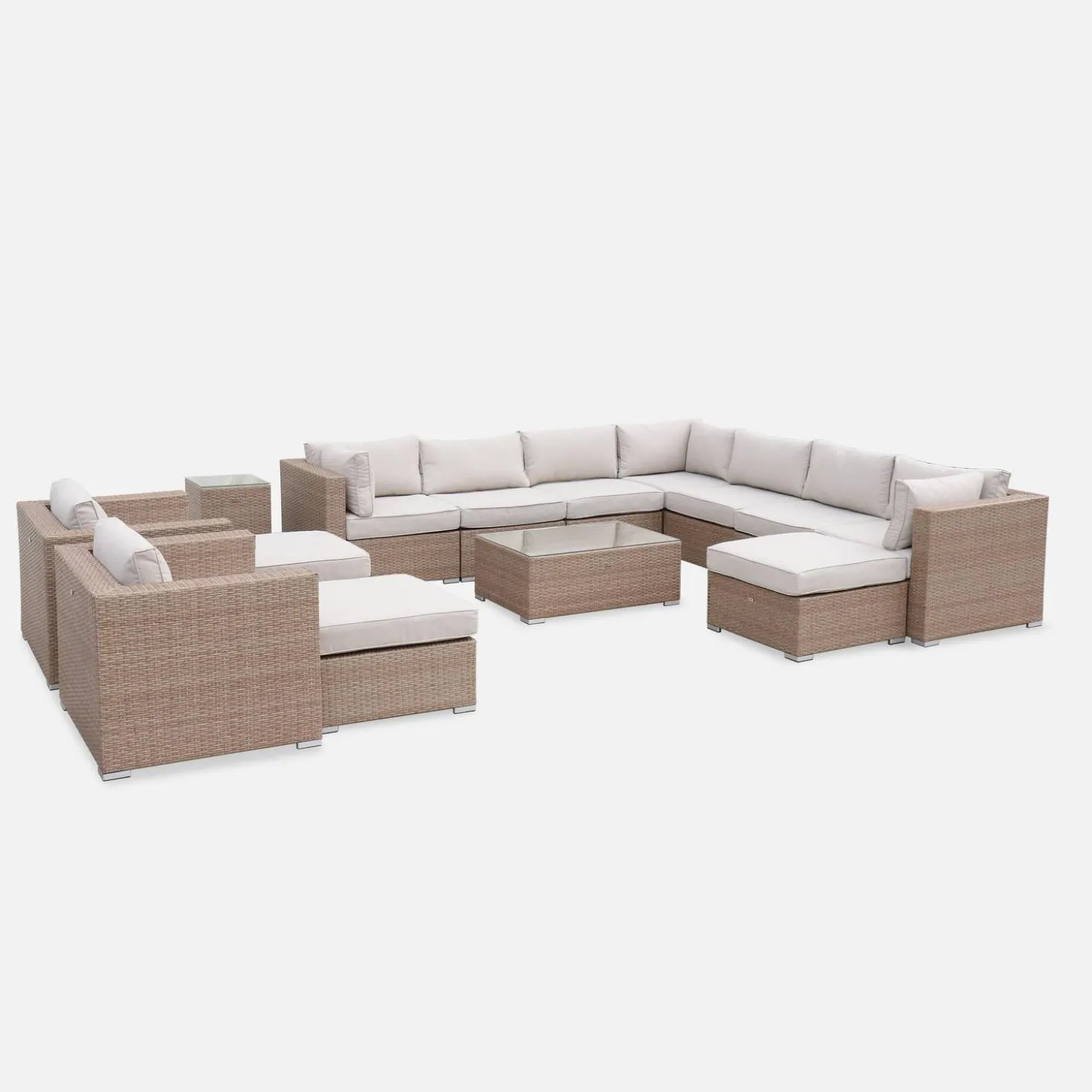 Gartengarnitur aus Polyrattan XXL 12-14 Personen