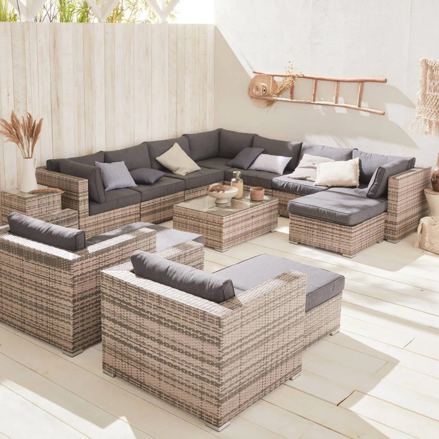 Gartengarnitur aus Polyrattan XXL 12-14 Personen