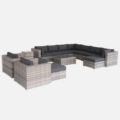 Gartengarnitur aus Polyrattan XXL 12-14 Personen