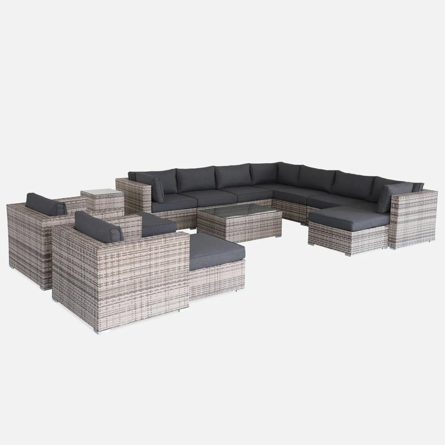 Gartengarnitur aus Polyrattan XXL 12-14 Personen