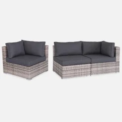 Gartengarnitur aus Polyrattan XXL 12-14 Personen