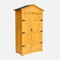 Gartenhaus 105 cm aus Tannenholz, 6 Stauräume