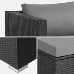 Gartenlounge aus Polyrattan für 4 Personen