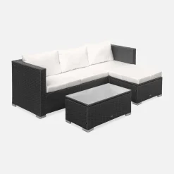 Gartenlounge aus Polyrattan für 4 Personen