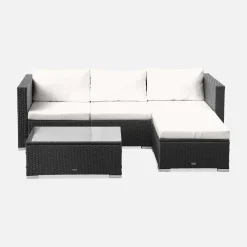 Gartenlounge aus Polyrattan für 4 Personen