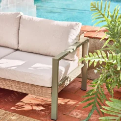 Gartenlounge-Set Aluminium und Polyrattan, 5 Sitzplätze