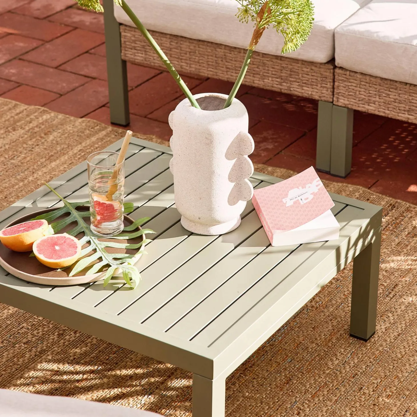 Gartenlounge-Set Aluminium und Polyrattan, 5 Sitzplätze
