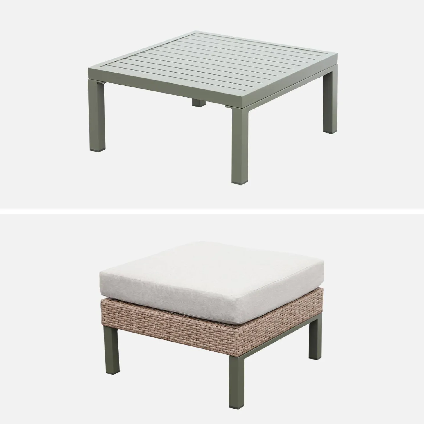 Gartenlounge-Set Aluminium und Polyrattan, 5 Sitzplätze