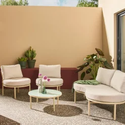 Gartenlounge-Set aus Aluminium für 4 Personen
