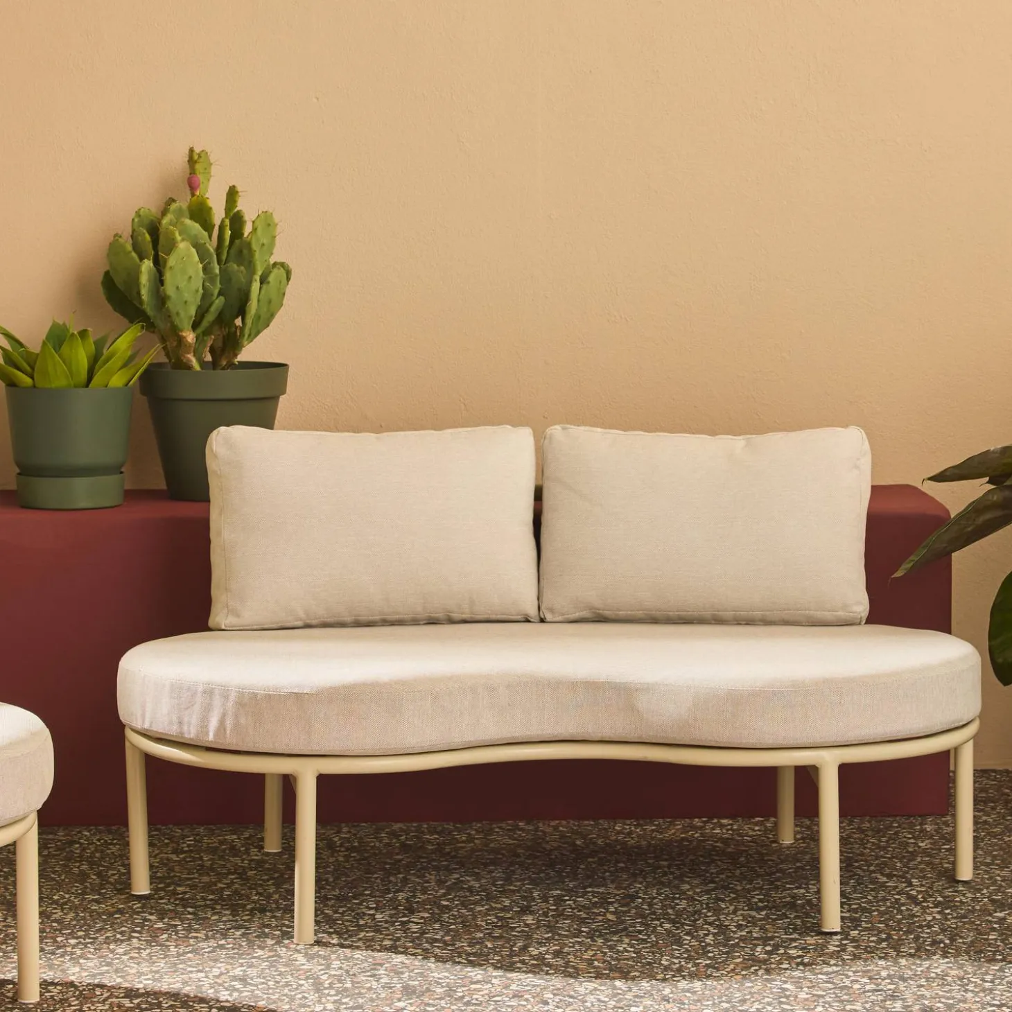Gartenlounge-Set aus Aluminium für 4 Personen