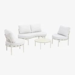 Gartenlounge-Set aus Aluminium für 4 Personen